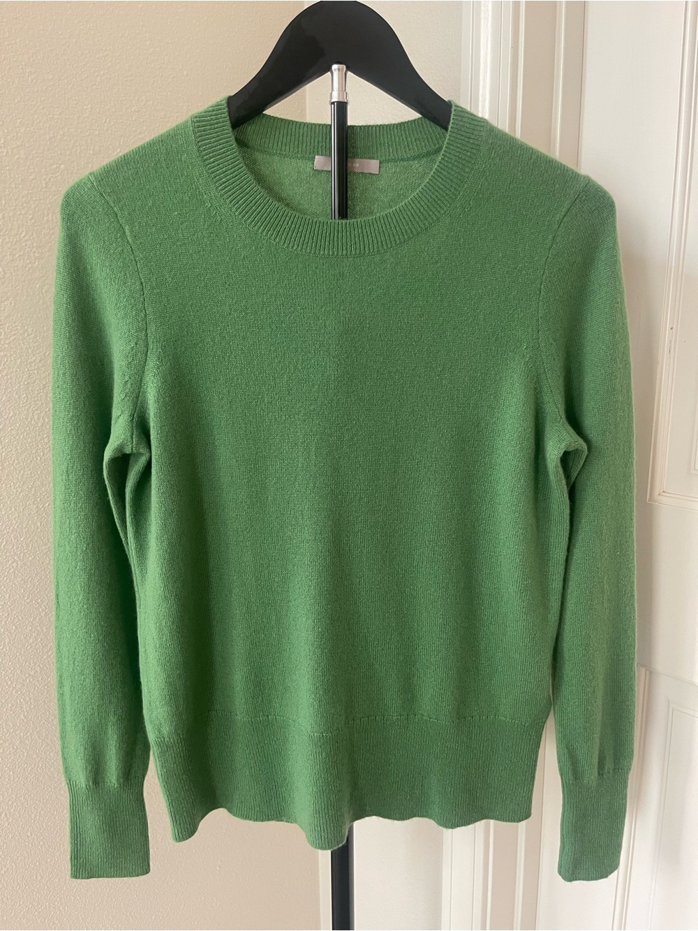 J. Crew Green Cashmere Crewneck Sweater